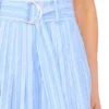 CARRIE Striped Cotton Belted Midi Skirt