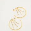 CASEY Cascade Hoop Pearl Earrings