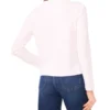 CASSIA Floral Overlay Crew Neck Cardigan