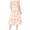 CASSIE Meadow Print Cotton Sleeveless Shirt Dress