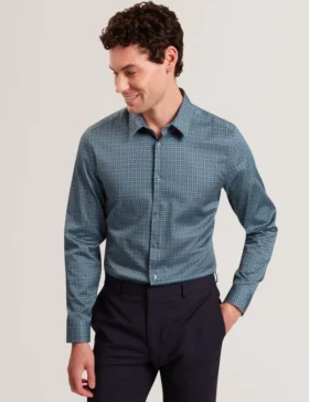 caylaxe slim fit geo print cotton blend shirt 1 280x364 - CAYLAXE Slim Fit Geo Print Cotton Blend Shirt