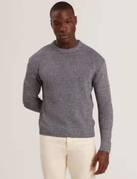 CHARLIZ Relaxed Fit Twist Weave Knitted Sweater