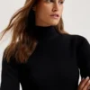 CHIRA Knit Bodice Midi Dress With Wrap Skirt