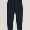 CIALDAT Tapered Leg Stretch Waist Woven Pants