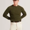 CLACX Waffle Knit Crew Neck Jumper