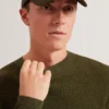 CLACX Waffle Knit Crew Neck Jumper