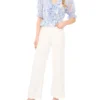 CLARISE Floral Ruffled V-Neck Cropped Blouse