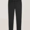 COMPACT HERRINGBONE TROUSERS Black Beauty