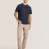 COMPACT HERRINGBONE TROUSERS Crockery