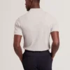 CONNYR Textured Knit Button-Through Polo Shirt