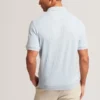 CONNYR Textured Knit Button-Through Polo Shirt