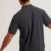 CONNYR Textured Knit Button-Through Polo Shirt