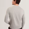 CORBIN Chevron Texture Knit Crew Neck Sweater