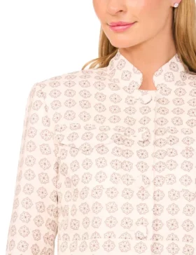 CROPPED STRUCTURED POCKET DETAIL JACKET Ivory