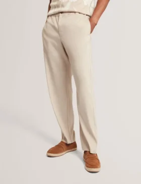 CULVERR Relaxed Linen Blend Elasticated Trousers
