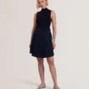 DANDIAA Sleeveless High Neck 2-in-1 Mini Dress
