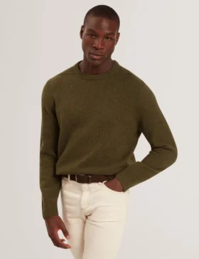 DEMARIO Relaxed Fit Wool Rich Knit Sweater