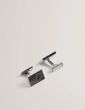 DIAMONT Engraved Diamond Pattern Cufflinks