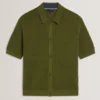 DOMATI Diamond Crochet Knit Short Sleeve Shirt