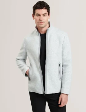 DOMNICO Funnel Neck Zip-Up Fleece Jacket