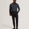 DURAND Micro Geo Jacquard Long Sleeve Polo