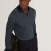 DURAND Micro Geo Jacquard Long Sleeve Polo