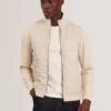 DURANO Quilted Front Zip-Through Knit Jacket
