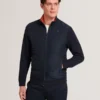 DURANO Quilted Front Zip-Through Knit Jacket