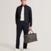 DURANO Quilted Front Zip-Through Knit Jacket
