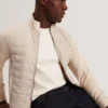 DURANO Quilted Front Zip-Through Knit Jacket