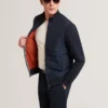 DURANO Quilted Front Zip-Through Knit Jacket