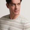 EBRG Striped Linen Blend Knitted T-Shirt