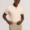 EDGARD Mixed Texture Cotton Linen Knit Polo