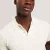 EDGARD Mixed Texture Cotton Linen Knit Polo