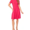 ELLA Ribbon Stitch Knit Mini Dress