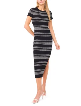 EMA Short Sleeve Maxi Dress With Contrast Stripe