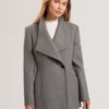 EVIGNA Wool Rich Hourglass Short Wrap Coat