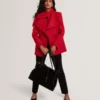 EVIGNA Wool Rich Hourglass Short Wrap Coat