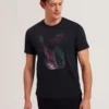 FETHER Graphic Print Crew Neck Cotton T-Shirt