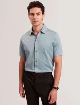 FILLIPP Soft Jersey Button-Through Polo Shirt