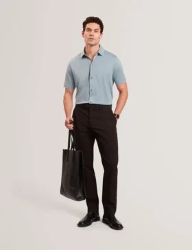FILLIPP Soft Jersey Button-Through Polo Shirt