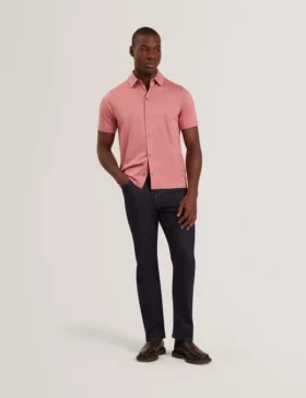 FILLIPP Soft Jersey Button-Through Polo Shirt