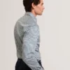 FIRDAWI Slim Geo Striped Long Sleeve Shirt