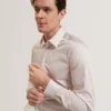 FIRDAWI Slim Geo Striped Long Sleeve Shirt