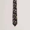 FRINTON Orchid Floral Print Silk Tie