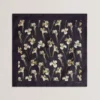 FRINTOP Orchid Floral Print Silk Pocket Square