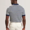 FROOBIE Wavy Stripe Merino Wool Blend Polo