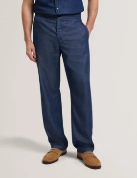 GANMO Relaxed Pull-On Chambray Pants