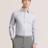 GENEVA Textured Stretch Cotton Slim Fit Shirt