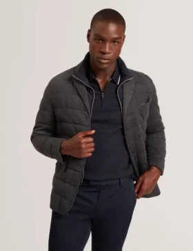 GEROME Quilted Blazer With High Neck Liner